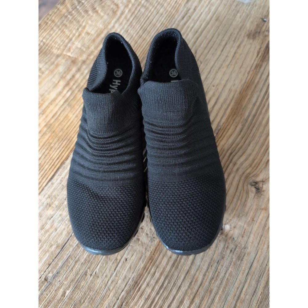 BLACK Hypersoft Sneakers Women Size 6 Orthopedic Running Shoes Outdoor
